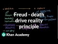Freud - Death drive, reality principle, and pleasure principle | Behavior | MCAT | Khan Academy