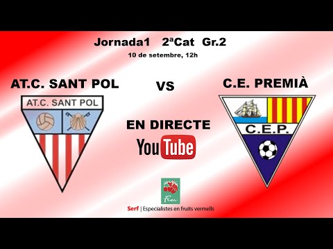 At.C. Sant Pol - C.E. Premià  Partit de la jornada 1 de Segona Catalana Grup 2