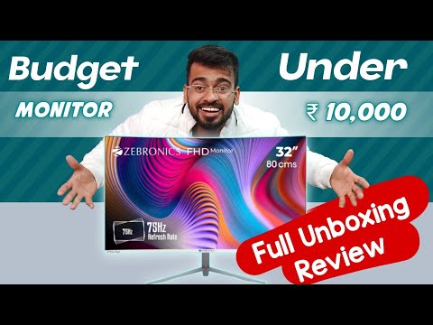 32 inch flat zebronics a1920x1080 pixels fhd resolution moni...