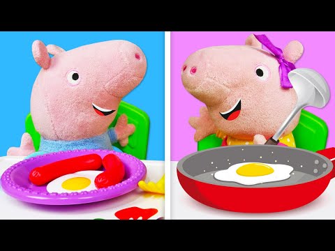 Cuochi perfetti! Le bambole Peppa e George nella cucina giocattolo. Storie divertenti per bambini