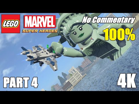 LEGO Marvel Super Heroes (PC) – Part 4 | 100% Full Playthrough [4K No Commentary]