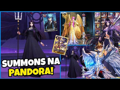 SUMMONS NA PANDORA E MOSTRANDO UM POUCO DA MINHA CONTA! Saint Seiya Awakening