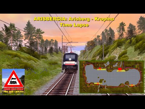 Trainz. Arisbergia: Arisberg City - Kropino (cinematic Time lapse)