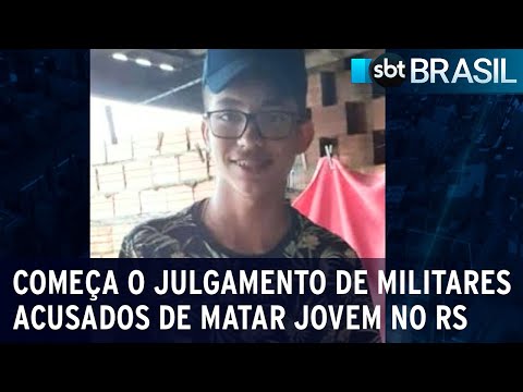 Começa o julgamento de 3 militares acusados de matar jovem no RS | SBT Brasil (20/07/23)