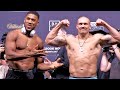 ANTHONY JOSHUA SHOWS MAD RESPECT TO OLEKSANDR USYK AT WEIGH IN FACE OFF - FULL WEIGH IN VIDEO