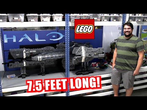 Huge LEGO Halo UNSC Heavy Frigate at Rogue Brick in Fort Worth, Texas