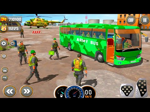 Army Bus Driver US Soldier Transport Duty 2017 - Offroad Bus Driving - Android Gameplay