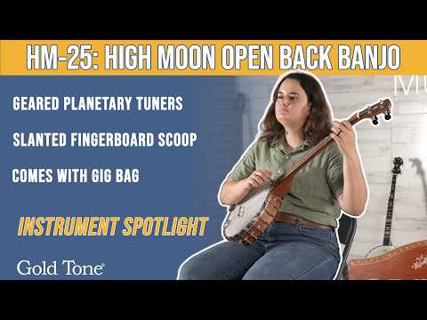 Gold Tone HM-25 High Moon Openback 11" Banjo with Padded Bag image 14