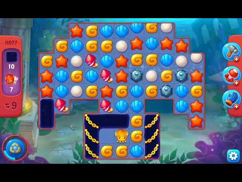 Fishdom Hard Level 11077 (with ingame lightning booster) @choraelmin