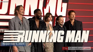 THE RUNNING MAN UK premiere Glen Powell, Colman Domingo, Lee Pace, Emilia Jones - November 5,2025 4K