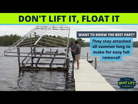 Spring Boat Lift Installation with Floatation System