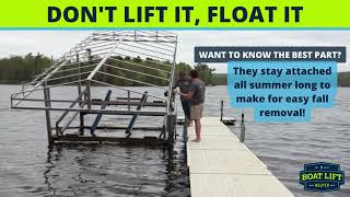 Spring Boat Lift Installation with Floatation System