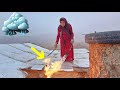 No One Was There To Help Nomadic Mother Saves Shelter Under Heavy Snow