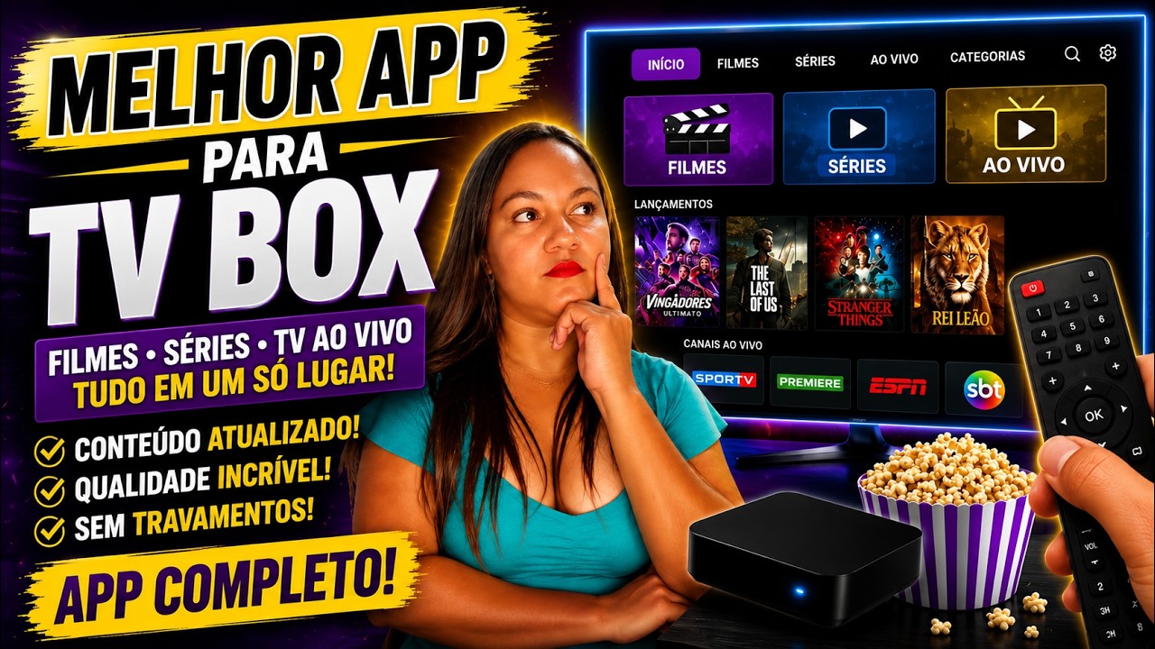 MELHOR APP PARA TV BOX 2026! NOVO APP PARA FILMES, SÉRIES E TV AO VIVO SEM TRAVAMENTOS