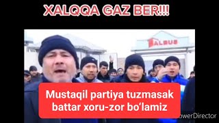 ☝Xalqim, endi mustaqil partiya tuzmasak ertaga bundan beshbattar xoru-zor bo‘lamiz! KO‘ZINGNI OCh!☝