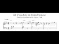 Bill Evans Solo on Stolen Moments - Piano Transcription (Sheet Music in Description)