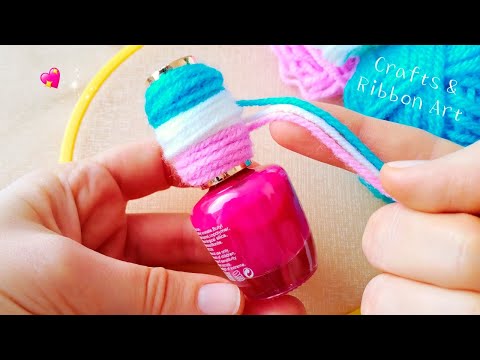 It's so Cute !! Superb Snowflake Flower Making Idea with Wool - Hand Embroidery Amazing Flowers