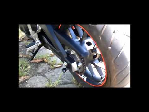 CBR500R EscarlatE - Adaptando o protetor de corrente e paralama da CBR250 na CBR500R