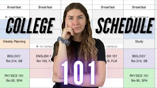 College Schedule 101 | Freshman Year Schedule Advice + Tips