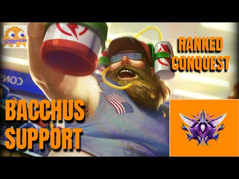 WHEN THE GAME PLAN COMES TOGETHER | Bacchus Support - SMITE Ranked Conquest