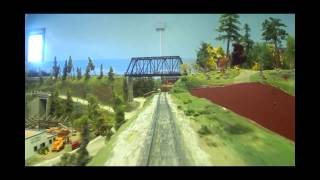 preview picture of video 'The Minnesota Central Model Railway HO Layout, 1,320' of Main LIne!'