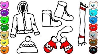 Winter Clothes | Coloring Pages for Baby