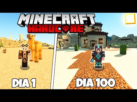 SOBREVIVI 100 DIAS NO DESERTO DO MINECRAFT HARDCORE