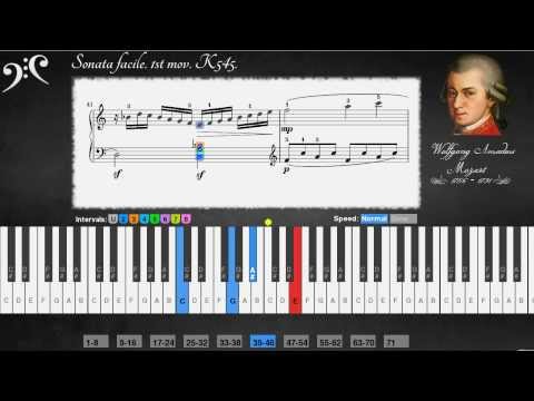 Mozart - Sonata No. 16 in C major / Sonata Facile, K545 (Learn to play)