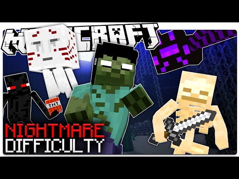 Logdotzip - Hard Mode Too Easy? Try a NEW Minecraft Difficulty... NIGHTMARE MODE (Custom Command)