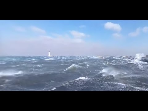 360° Порт Одесса шторм ветер 27м/с (видео 360 градусов ) - 2020-02-24
