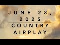 Billboard Top 60 Country Airplay June 28 2025