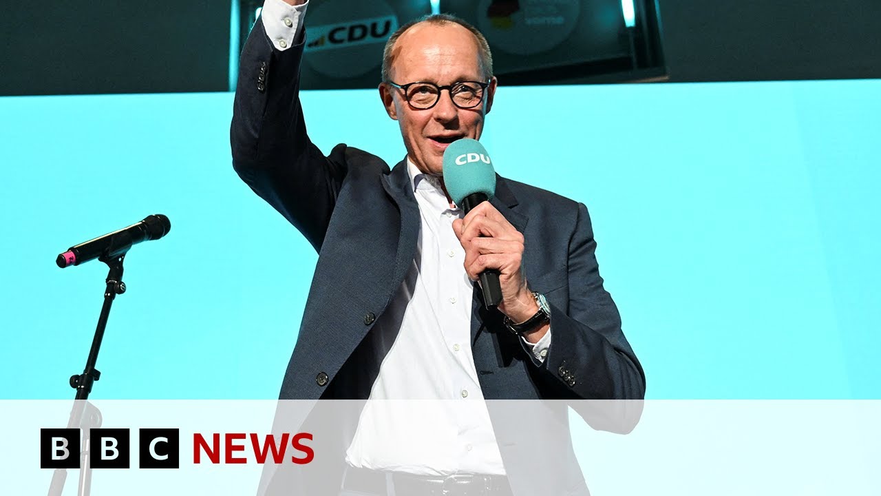 Germany's conservatives celebrate, as far-right enjoy record result | BBC News