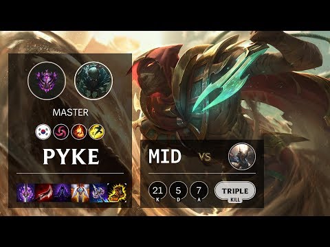 Pyke Mid vs Pantheon - KR Master Patch 10.7