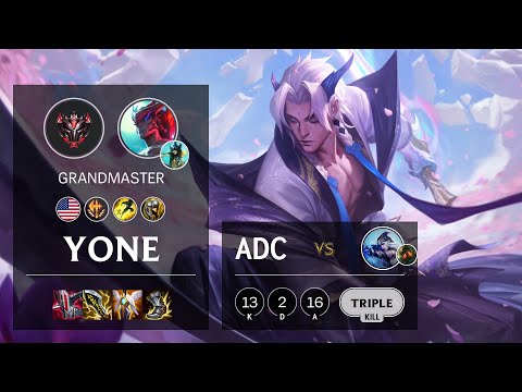 Yone ADC vs Ashe - NA Grandmaster Patch 11.14