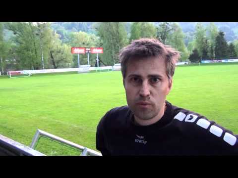 Trainer Michael Grabherr nach dem Donnerstag-Training vor dem Spiel in Wattens