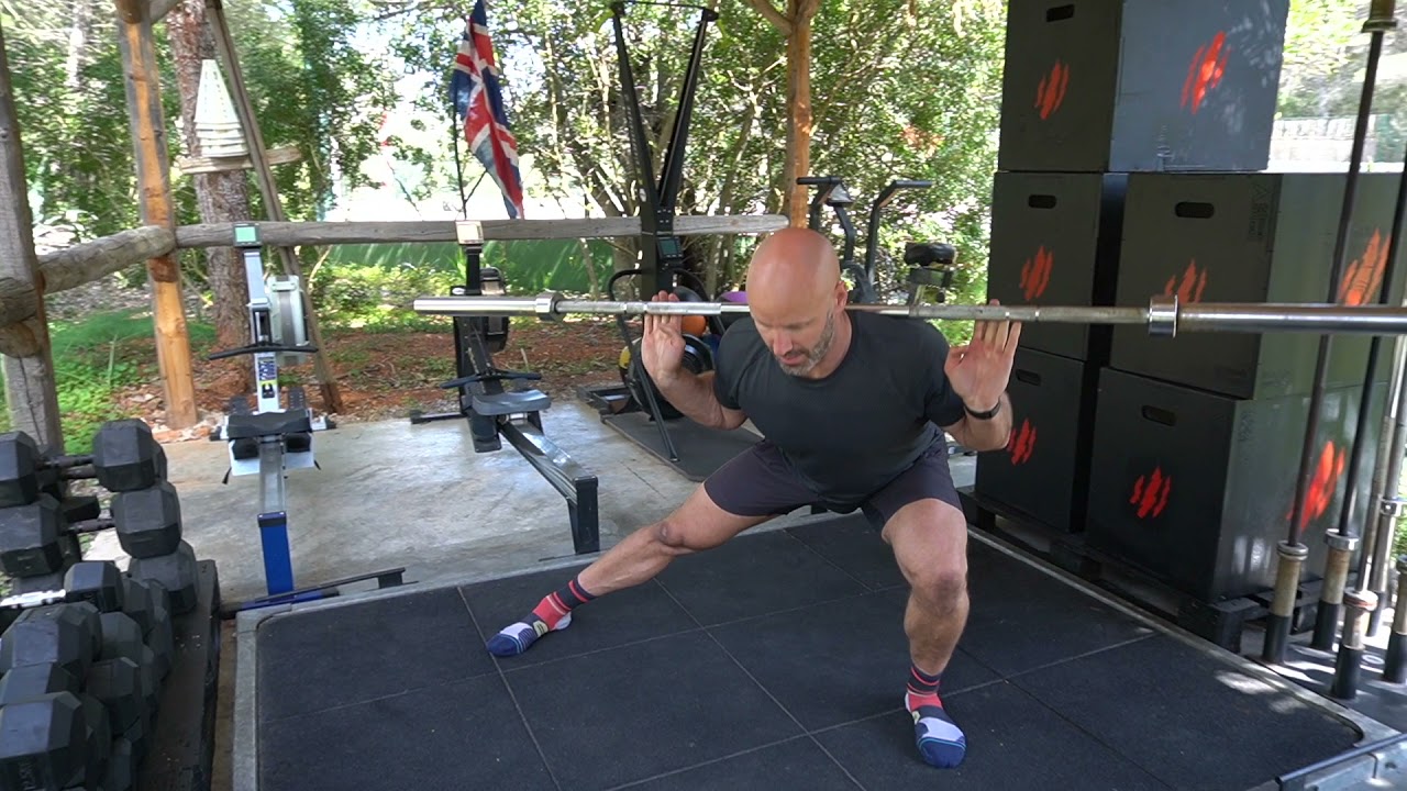 Barbell Lateral Split Squat