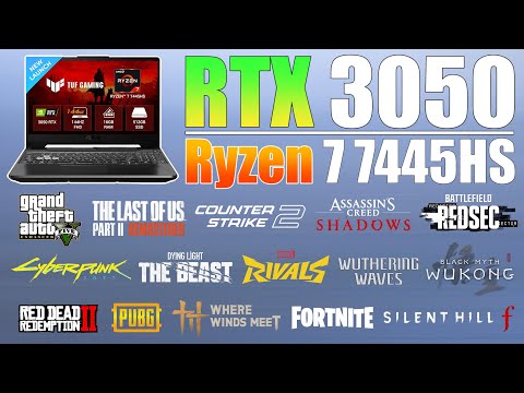 Asus TUF A15 : RTX 3050 + Ryzen 7 7445HS - New 15 Games Tested