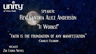 “It Works” Rev Cynthia Alice Anderson