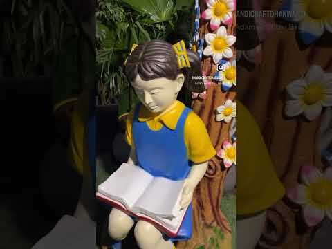 Fiber school girl statue, size/dimension: 60 inche, 60 inche...
