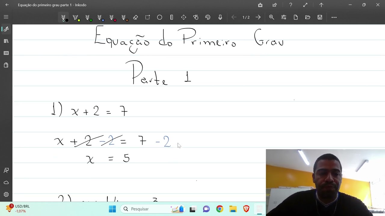 Equação do primeiro grau parte 1