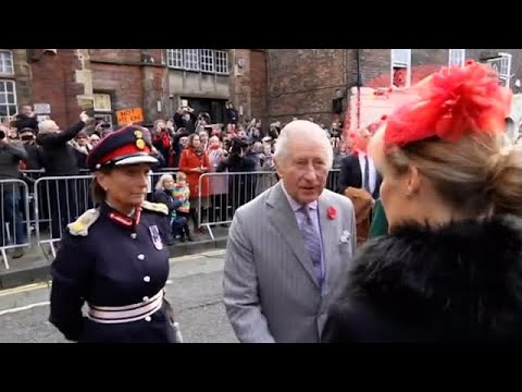 Video of King Charles pelted with eggs
