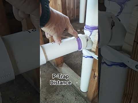 Minimum distance between plumbing vent and p-trap #plumbing #plumber #diy