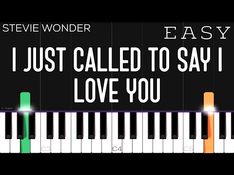 I Just Called To Say I Love You - Stevie Wonder piano tutorial