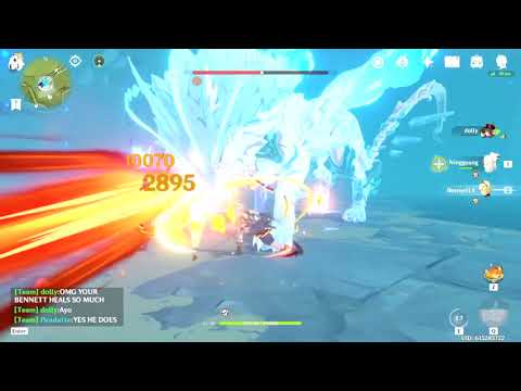 Ningguang fights Andrius in Co Op