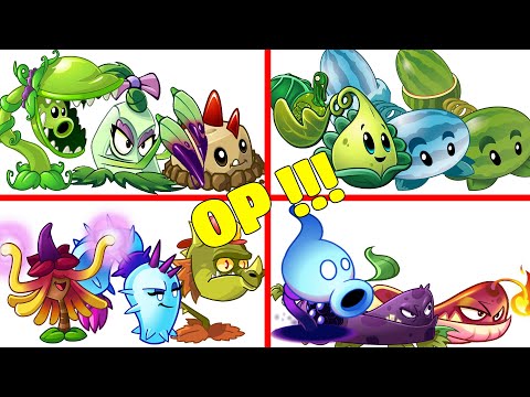 PvZ 2 4 Super Team Plants Vs Team Zombies Part 62 - Team So OP !!!
