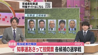 【これまでにない選挙】現職に新人4人が挑む『宮城県知事選』最終盤の状況は？水道事業きっかけに議論の土俵がSNSにも波及