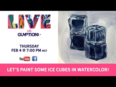 Let’s Paint Ice Cubes in Watercolor -- Real Time Tutorial