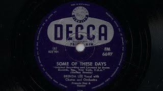 Brenda Lee &#39;Some Of These Days&#39; S.A. 1959 78 rpm