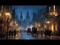 Victorian London At Night Bustling Gaslit Streets Carriage Sounds