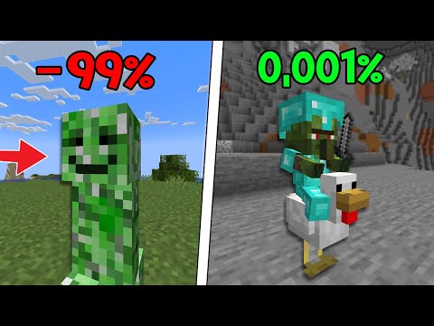 J'ai trouvé les 14 Mobs les plus Rares de Minecraft..